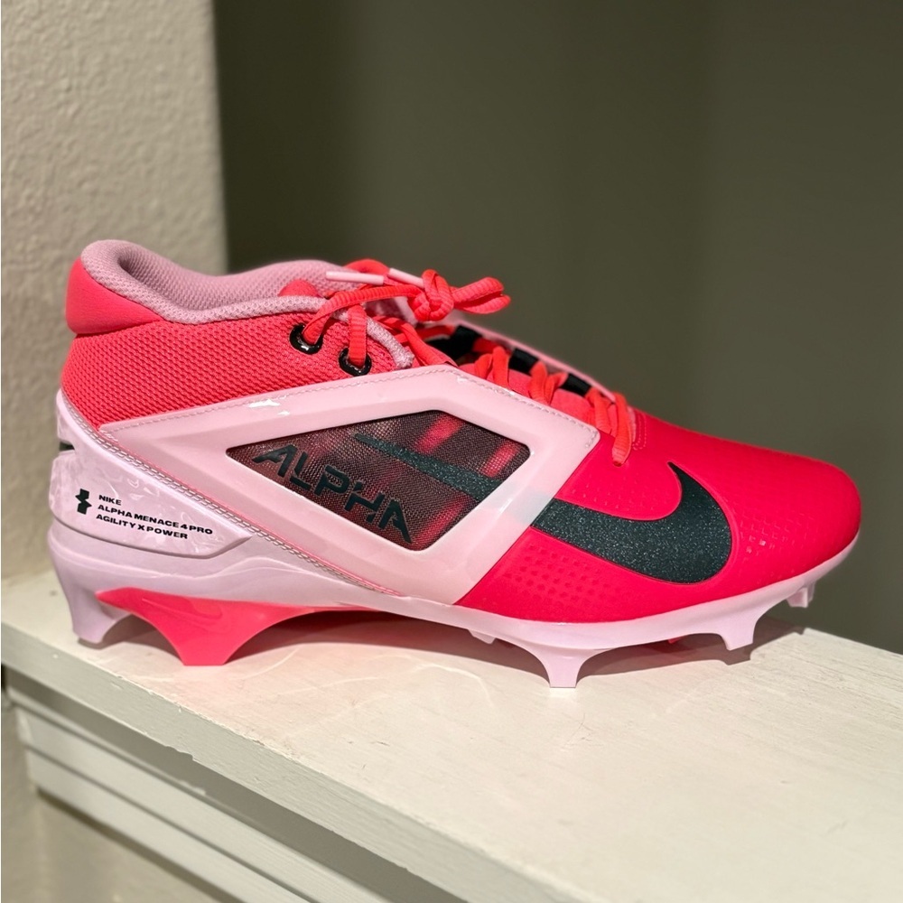 Nike Men's Alpha Menace 4 Pro NRG Football Cleats Pink Size 9 HJ4568-600 - Picture 4 of 9